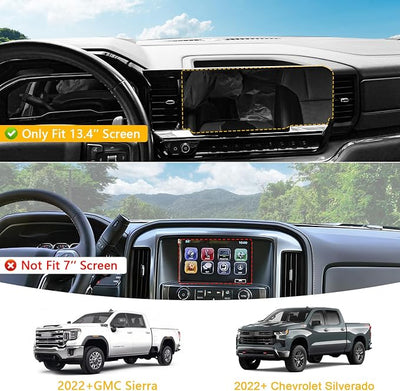 Phone Mount for 2022-2026 Chevrolet Silverado 1500/ GMC Sierra 1500 2500 3500 HD, Dash Platform Magnetic Phone Mount with 13.4" Touchscreen, 360° Adjustable Magsafe Phone Holder