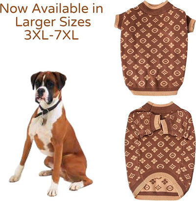 Everything Chic Luxury Dog Sweater – Soft Knit Designer Pet Outfit for Small Dogs & Puppies, XS–L, Stylish Warm Clothing for Yorkies, Chihuahuas, Dachshunds, Maltese, French Bulldog