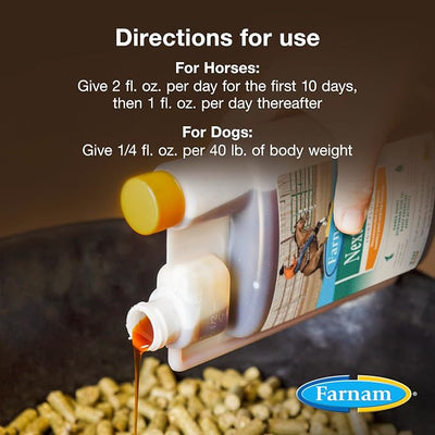 Farnam Next Level Horse Joint Supplement for Horses & Dogs, Helps Maintain Connective Tissue to Ease Joint Stiffness Due to Daily Activity, 128 oz, 128 Day Supply