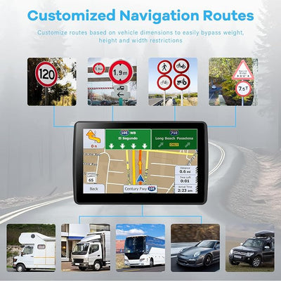 7 Inch GPS Navigator for Car Truck RV, 2026 Latest Map GPS for Car with Free Lifetime Updates, Voice Guidance, Speed Alerts, Custom Routing, HD Touchscreen