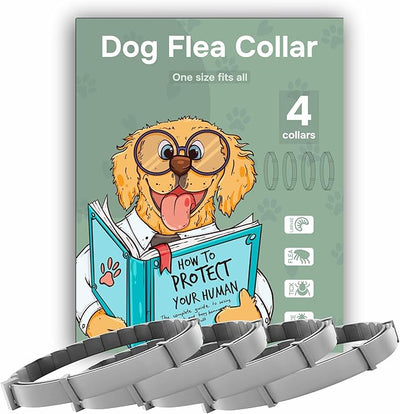 cabins Flea and Tick Prevention for Dogs - Flea Collar - 4 Count - Adjustable