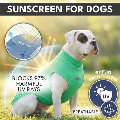 Spark Paws Sunblock Dog T-Shirt, SPF30 Protection, Lightweight Breathable Quick Dry for Dogs with Sensitive Skin - Peach & Mint (Set of 2) - 5XL
