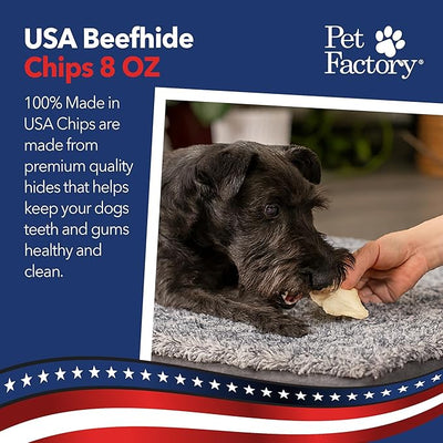Pet Factory 100% USA Made Beefhide 8in Rolls Dog Dental Chews - Thick Rawhide Dental Chews for Dogs, Promotes Healthy Teeth & Gums, 99% Digestible - 8 Ounce (Pack of 1)