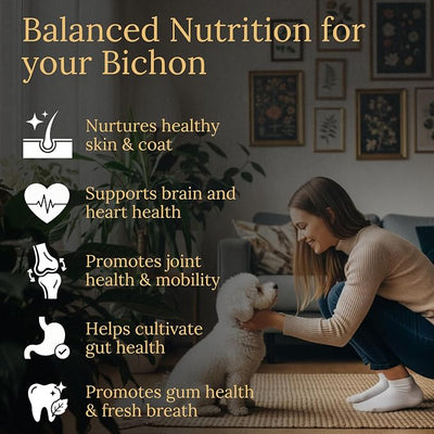 Bichon Frise Multivitamins, 90 Count, Made in the USA with Real Bacon.