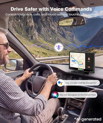 AUTO-VOX 8.2'' RV Backup Camera Wireless: Compatible with Pre-Wired RV, 1080P HD Monitor with CarPlay, Voice Control, IR Night Vision, DVR Recording Back Up Camera for Camper, Trailer, Motorhome