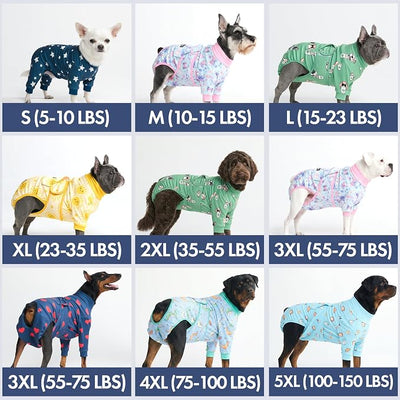 Spark Paws Dog Surgery Recovery Suit – Dog Recovery Suit After Surgery, Anti-Lick Dog Onesie, Abdominal Wound Protector, Soft Cone Alternative for Spay Neuter Male Female Pet Recovery - Stars - 5XL