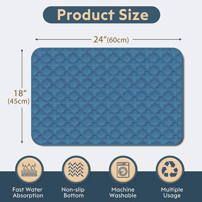 FunFurry Washable Pee Pads for Dogs - 2 Pack Reusable Pee Pads，Waterproof Puppy Pads，Pet Training Pads，Super Absorbent with Dog Paw Shape Non-Slip Backing (Blue, 18" X 24" - 2 Pack)
