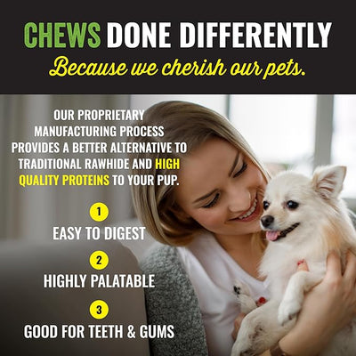 etta says! Premium Crunchy Dog Chews Variety Pack – All Natural Dog Treats Made in USA – Elk, Venison & Buffalo – Protein-Rich Chews for Teeth, Digestive Support & Training – 3 Pack