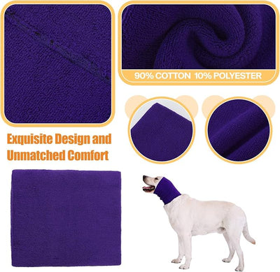 Dog Calming Band Cat and Dog Anxiety Relief Cover,Double Layer Thickened Pet Ears Elastic Neck Band Noise Cancelling Ear Muffs for Anxiety Relief/Noise Protection,Grooming,Thunder,Fireworks