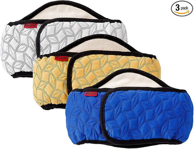 Mkono Male Dog Belly Band Wraps Washable Dog Diapers Male for Small and Medium Dogs, Waist 11.8 Inches to 14.6 Inches(3 Pack,Blue,White,Yellow)