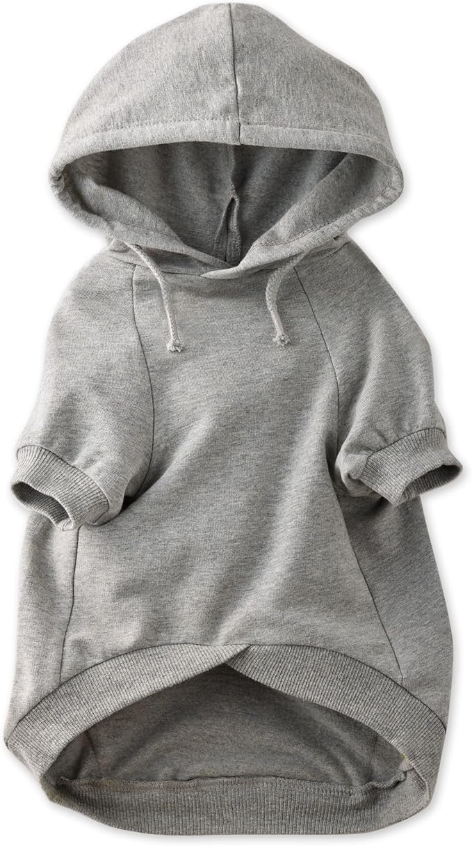 Pet Passion Rocky – The Original Lightweight Hooded Tee 100% Organic Cotton Dog Hoodie Pet Coat Sweater for All Sized Dogs, Original Heather Gray, XX-Large (70-110 lbs)