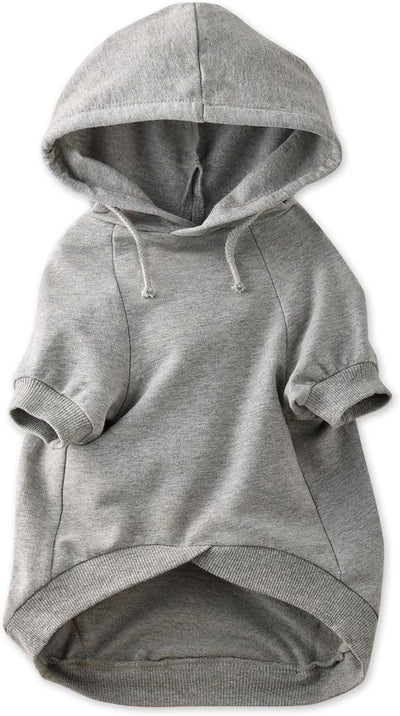 Pet Passion Rocky – The Original Lightweight Hooded Tee 100% Organic Cotton Dog Hoodie Pet Coat Sweater for All Sized Dogs, Original Heather Gray, XXX-Small (up to 5lbs)