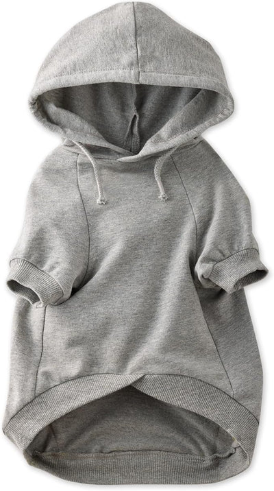 Pet Passion Rocky – The Original Lightweight Hooded Tee 100% Organic Cotton Dog Hoodie Pet Coat Sweater for All Sized Dogs, Original Heather Gray, Large (40-60 lbs)