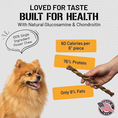 Dog Chits Lamb Esophagus Chews for Dogs & Puppies - Natural Single Ingredient - High Protein, Low Fat Lamb Dog Treats - Long Lasting, Easy to Digest - Great for Joint, Dental Clean Crunch - 12in, 8pk