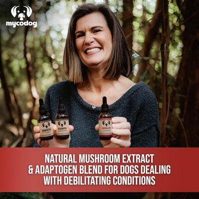 MycoDog Vitality - 20-in-1 Mushroom & Adaptogen Supplement for Dogs - Immune Health, Senior Dog, & Daily Wellness Support - Turkey Tail Mushroom for Dogs, Reishi, Chaga