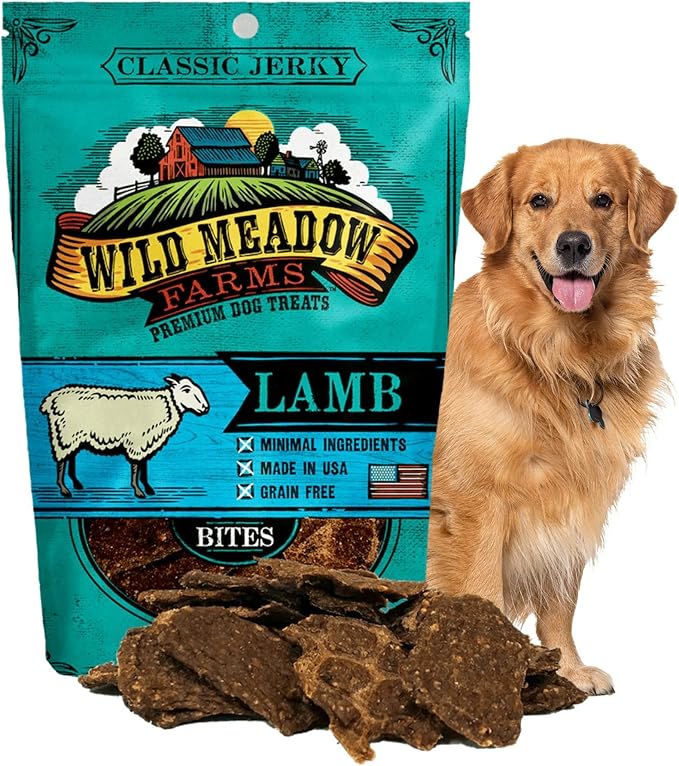 Classic Lamb Bites, Soft Jerky Treats for Dogs, Grain-Free & All-Natural, Ideal for Training, Portioning, and High-Value Rewards for All Breeds & Ages - 3.5 Ounce Pouch