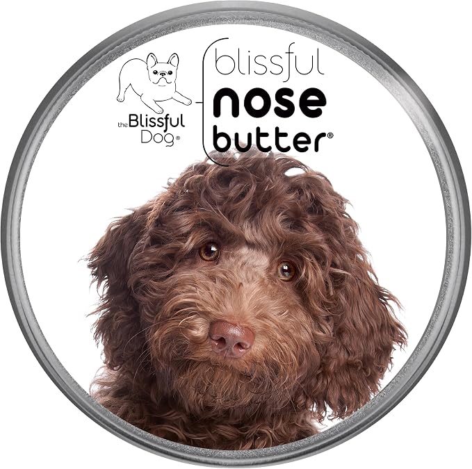 The Blissful Dog Labradoodle Nose Butter for Dry, Cracked Skin, Lick-Safe Dog Nose Balm with Moisturizing Shea Butter, Almond, Olive, and Essential Oils, Pet Supplies, Uncented, 1 oz.