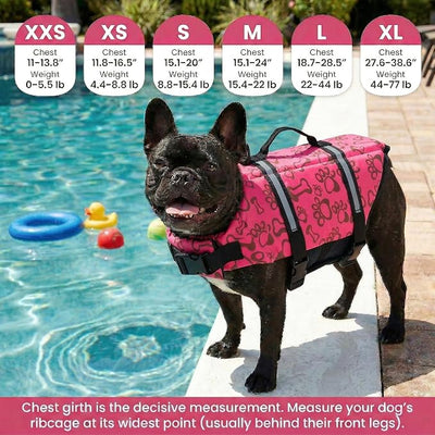 Doglay Dog Life Jacket with Rescue Handle, Dog Life Vest for Swimming Boating, Adjustable Reflective Puppy Swim Vest with Superior Buoyancy for Small Medium Large Dogs
