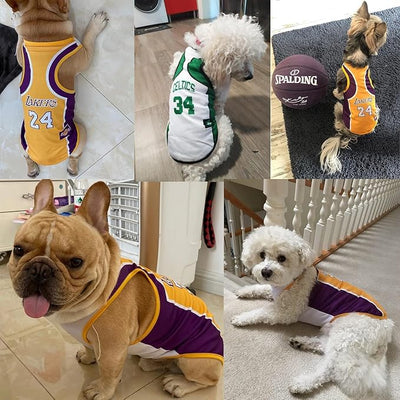 3Pack Dog Clothes for Small Dog Girl Puppy Clothes for Chihuahua Yorkies Bulldog Clothes for Medium Dogs Boy Basketball Jersey Pet Outfits Shirt Apparel Accessories … (X-Large)