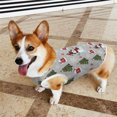 Birthday Decoration Dog Sleeveless Tank Top, Soft Breathable Pet Shirt Christmas Snowman Red Birds for Small Medium Puppies, Small