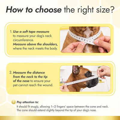 Cone for Dogs to Stop Licking for Post-Grooming Irritations – Adjustable Dog Cone Alternative Prevents Scratching After Surgery – Elizabethan Collar for Medium Dogs – Fits 16.1–18.9 in Necks