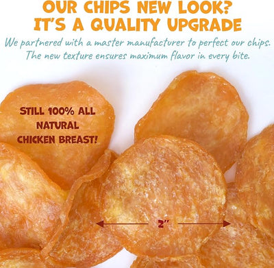 Pack Approved Chicken Chips - Crunchy, Single Ingredient Dog Treat -100% All Natural Chicken Breast - 4oz