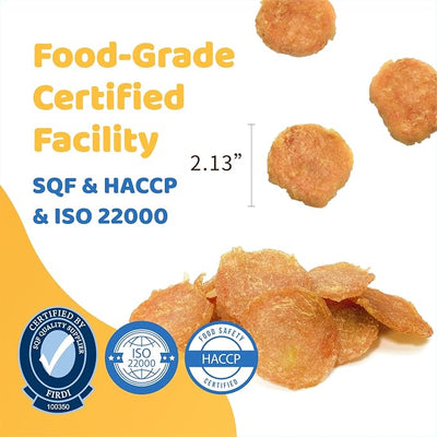 iPaw 5 Stock-Up Combo Chicken Chips Dog Treats for Puppy Training, SQF Certified Human Grade Dog Treat, Hypoallergenic, Easy to Digest (Chicken Chips), 5 Packs