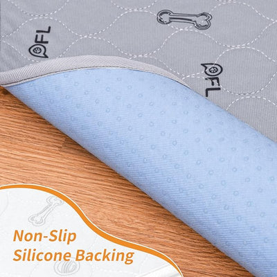 Washable Pee Pads for Dogs: 24x36 Reusable Puppy Pads, Absorbent Whelping Mats with Non-Slip Bottom Waterproof Bone Print