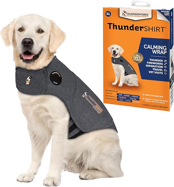 ThunderShirt for Dogs, X Large, Heather Gray Classic - Dog Anxiety Relief Calming Vest