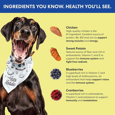 The Pets Table Chicken Grain-Free Air-Dried Healthy Dog Treats, 5-Ounce Bag