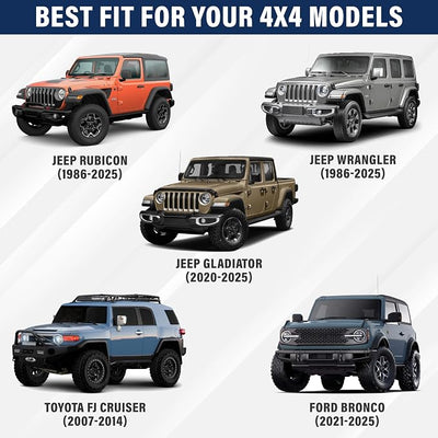 EcoNour Jeep Windshield Sunshade | Sun Visor for UV Rays & Heat Protection | Suitable for Wrangler, Gladiator | Jeep Accessories for Wrangler | X-Small - 60x21 Inches