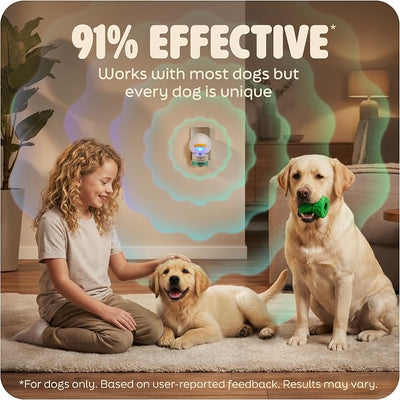 Dog Calming Diffuser Kit Pheromone Plug-in for Dogs, Helps Reduce Pee Accidents, Barking & Separation Anxiety – 2 Diffusers + 2 Refills + Toy | Mess-free support for home routines