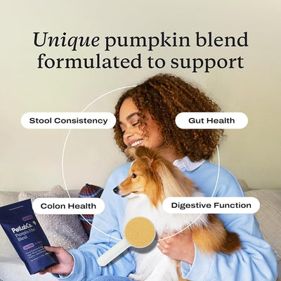 PetLab Co. Pumpkin Fiber for Dogs – Dog Probiotics Powder – High Fiber Supplement with Apple, Psyllium & Mushrooms – Supports Digestion, Gut Health & Regular Bowel Movements – 30 Scoops