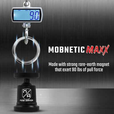 Mob Armor MobNetic Maxx - USA Assembled Magnetic Phone Holder for Car, Magnetic Car Phone Mount, 90-Degree Tilt, 360-Degree Rotation, Aluminum Metal, Compatible with iPhone & Android - Blue
