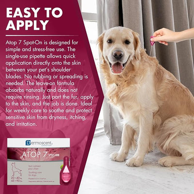 Dermoscent ATOP 7 Spot-On for Large Dogs 45 to 90 lbs (20-40 kg)