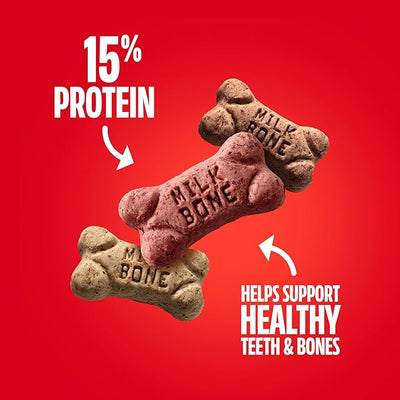 Milk-Bone Flavor Snacks Mini’s Dog Biscuits, Flavored Crunchy Dog Treats, 36 Oz. Canister (Pack of 2)