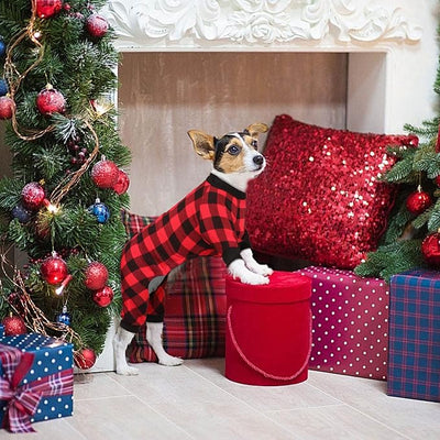 Dog Fleece Sweater Buffalo Plaid Clothes Small Dog Sweater Soft Thickening Warm Puppy Clothes Sweaters for Dogs Girl & Boy(XS)