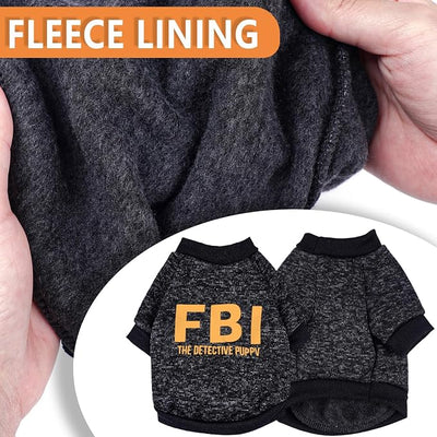 2 Pack Chihuahua Sweater Dog Sweaters for Small Dog Boy Black Fleece Sweater Chihuahua Clothes Pattern Puppy Clothes Fall Winter Pet Clothing Medium