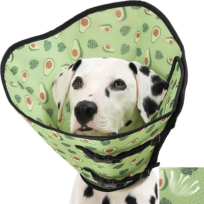 Avont 2026 Upgraded Dog Recovery Collar, Breathable Mesh Elizabethan Collar – Soft Dog Cone Alternative After Surgery to Stop Licking, Foldable/Adjustable/Secure-Fit for Medium Large Dogs, Avocado (XL