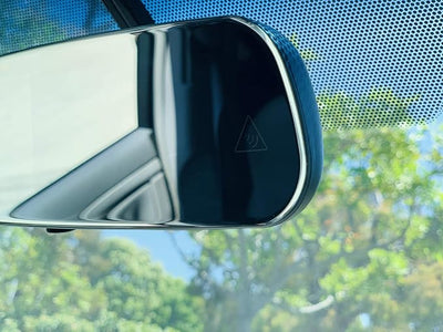 RYDEEN BSS-MI Rearview Frameless Infinity Style Polished Edge 4.3” TFT Mirror Monitor for Backup View, 2 Video-in, Trigger On/Off, Built-in LED Indicators for Blindspot Systems, Cameras Not Included