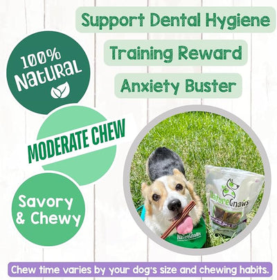 Nature Gnaws Super Skinny Bully Sticks for Small Dogs 5-6" (40 Count) - Long Lasting for Light Chewers and Puppies - Extra Thin Natural Beef Dog Chew Treats
