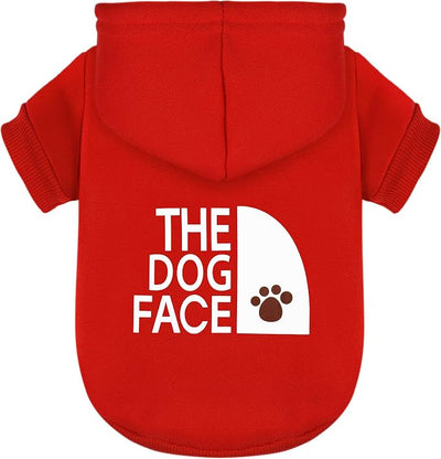 Paiaite Red Chihuahua Dog Hoodie: Keep Your Pup Warm and Stylish with a 'The Dog Face' Printed Sweatshirt Pet Clothes, and Sweater Coat All in One Perfect for Winter and Cool Summer Nights! Red XL