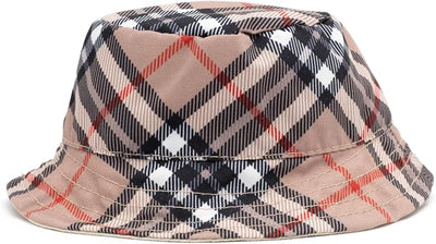 THE WORTHY DOG Plaid Hat for Dogs – Lightweight Pet Sun Hat with Adjustable Chin Strap, Soft Brim & Bright Colors - Tan, Large