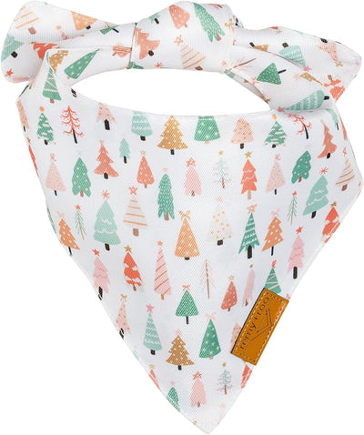 Remy+Roo Dog Bandanas - 2 Pack | Wonderland Christmas Dog Bandanas Set | Premium Durable Fabric | Patented Shape Bandanas for Dogs (Wonderland, Large)