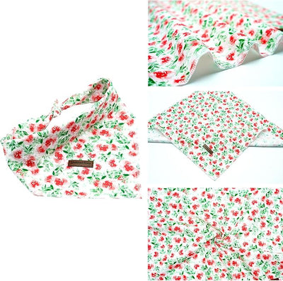Lionheart Glory Floral Dog Bandana - Spring Summer Washable Soft Scarf, Square Adjustable for Medium Large Dogs (1 Pack)