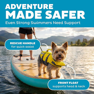 Outward Hound Granby Splash Yellow Dog Life Jacket, XS