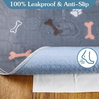 Washable Dog Pee Pads,2 Pack 36"x 36" Puppy Pads,Reusable Pet Training Pads,Waterproof Pet Pads for Dog Bed Mat,Non-Slip Super Absorbing Large Whelping Pads for Crate,Floor,Couch,Puppy Supplies