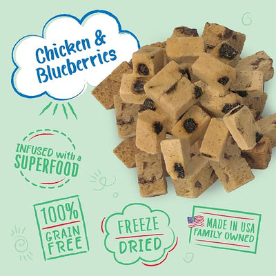 Charlee Bear Meaty Bites Dog Treats, Chicken & Blueberries, 2.5oz (Pack of 2)