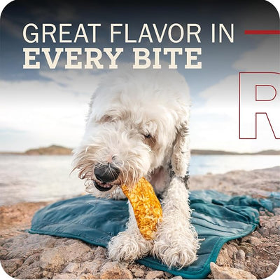 Redbarn Pet Products All-Natural Rawhide Bully Slices - Peanut Butter Flavor - Premium Grain-Free Beef Hide Treats High Protein Low Fat for Chewers - 9 oz Bag