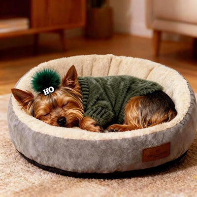 Small Dog Furry Pullover Sweater, Classic Turtleneck Dog Clothes for Cold Weather Cute Warm Pet Clothes for Chihuahua, Bulldog, Dachshund, Pug Green Small